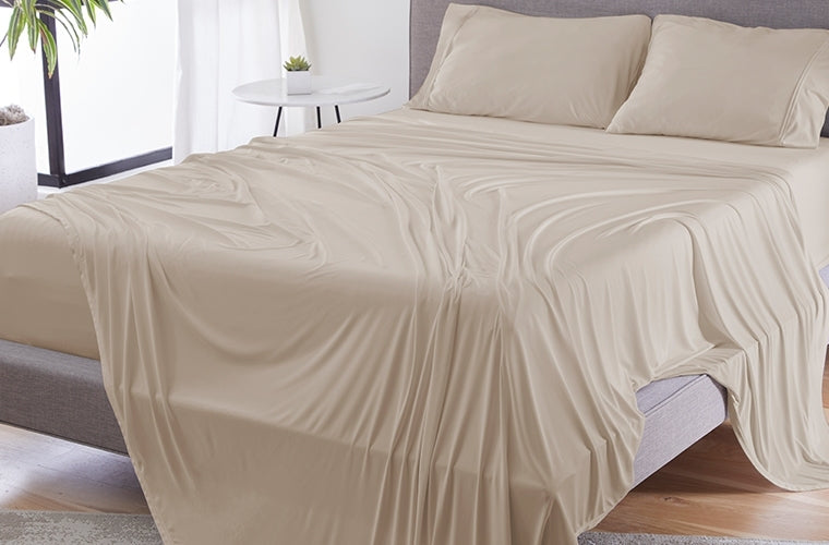 BedGear Dri-Tec Sheet Set, Beige, Split Head Cal King