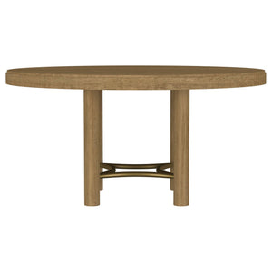 Arini 7-piece Round Dining Table Set Sand Wash and Black