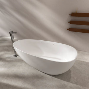 71 Inch Artificial Stone Freestanding Bathroom Bathtub