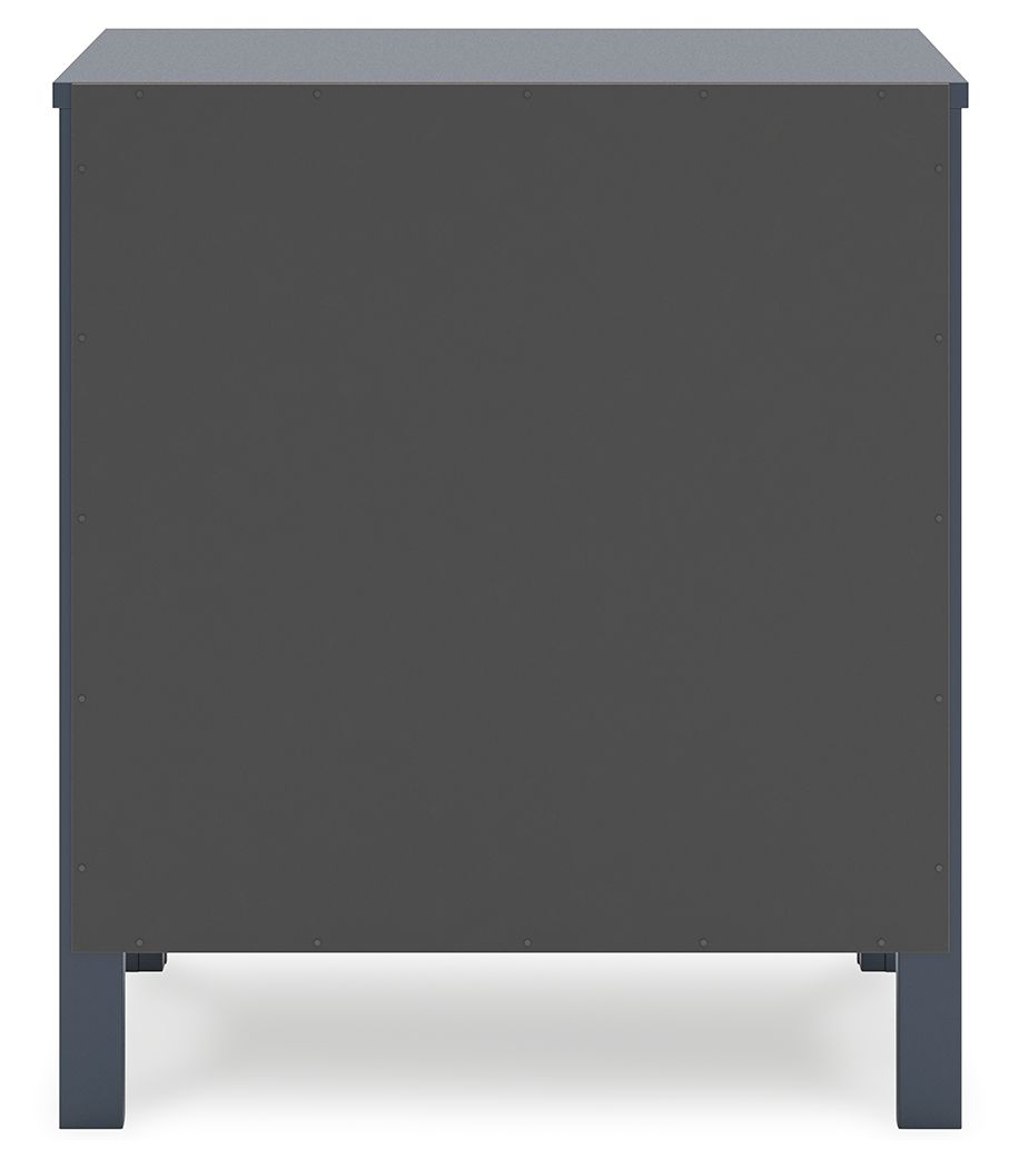 Simmenfort - Two Drawer Night Stand - Navy Blue