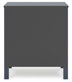 Simmenfort - Two Drawer Night Stand - Navy Blue