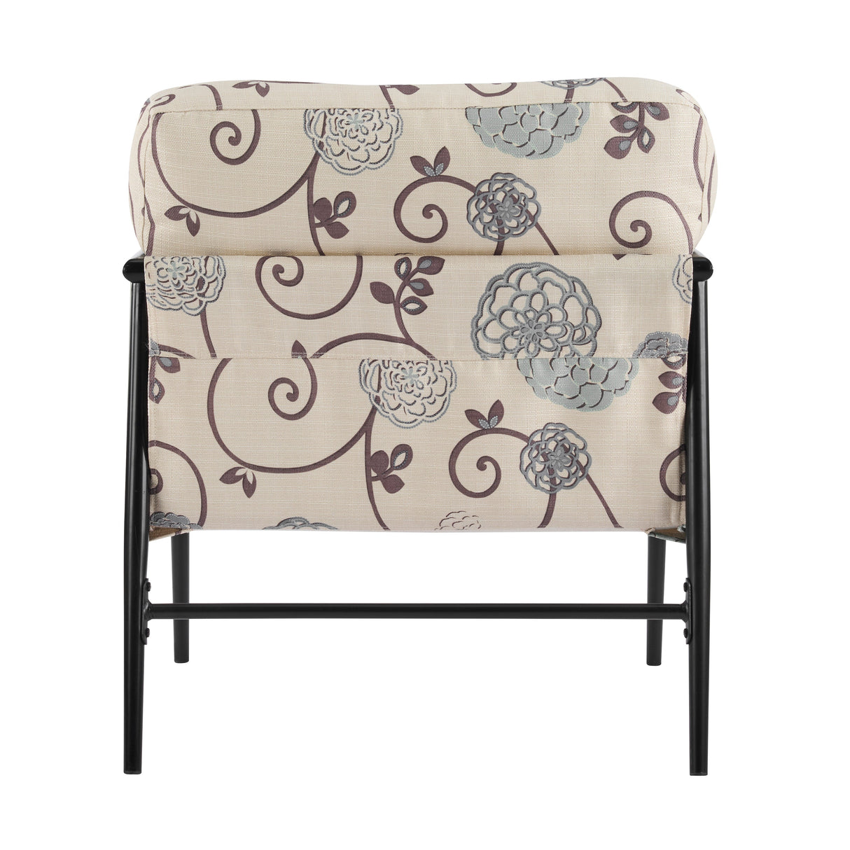 27.56" Modern Accent Chair with Plush Cushions and Wooden Armrests