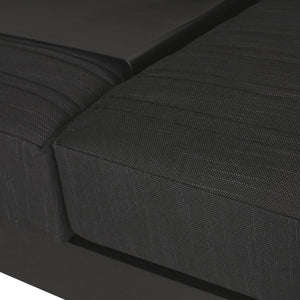 Giovanna - 3 Seater Sofa With Aluminum Frame And Water Repellence Cushions - Black