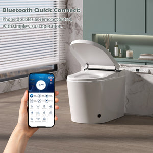 Smart Toilet With Bidet Built-In and Auto Flush - White