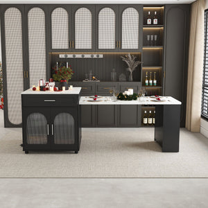 Expandable Kitchen Island With Power Outlet