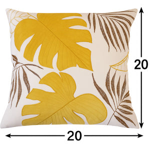 Autumn Vibes Leaf Accent Pillow