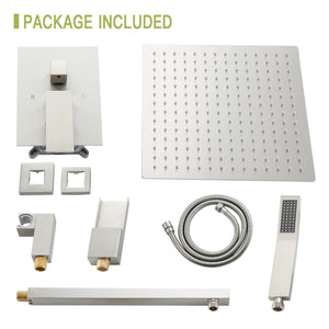 10" Wall Mounted Square Shower System With Rough In Valve