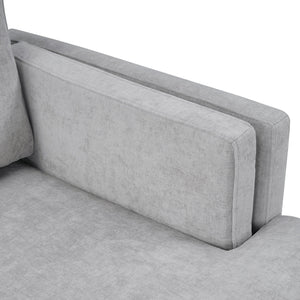Chaise Lounge Sofa Bed With Dual Layer Armrests For Living Room