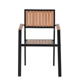 Outdoor Dining Set With Extendable Table And Six Chairs