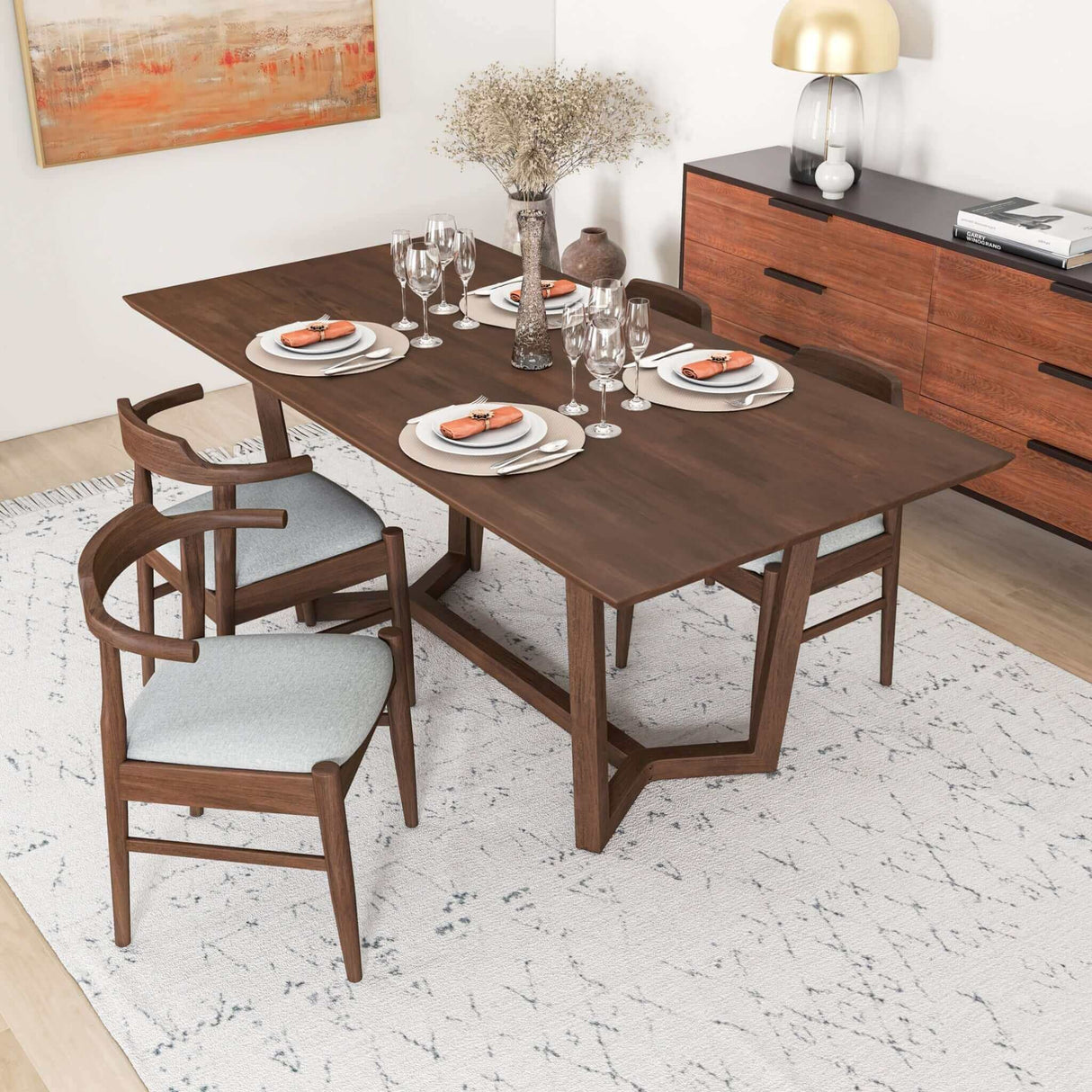 Marina Solid Wood Dining Table