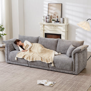 98.5' 3-Seater Sofa in Contemporary Grey