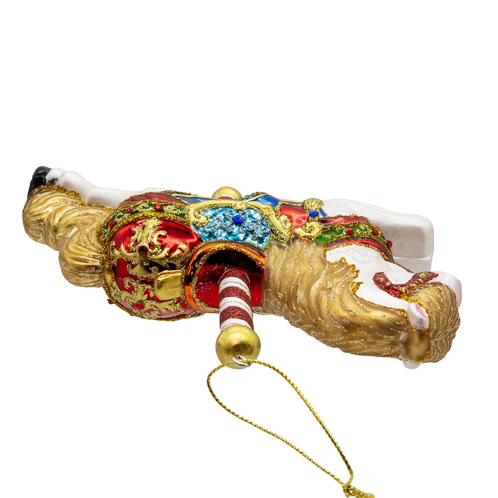 Bellissimo Glass Carousel Horse Ornament