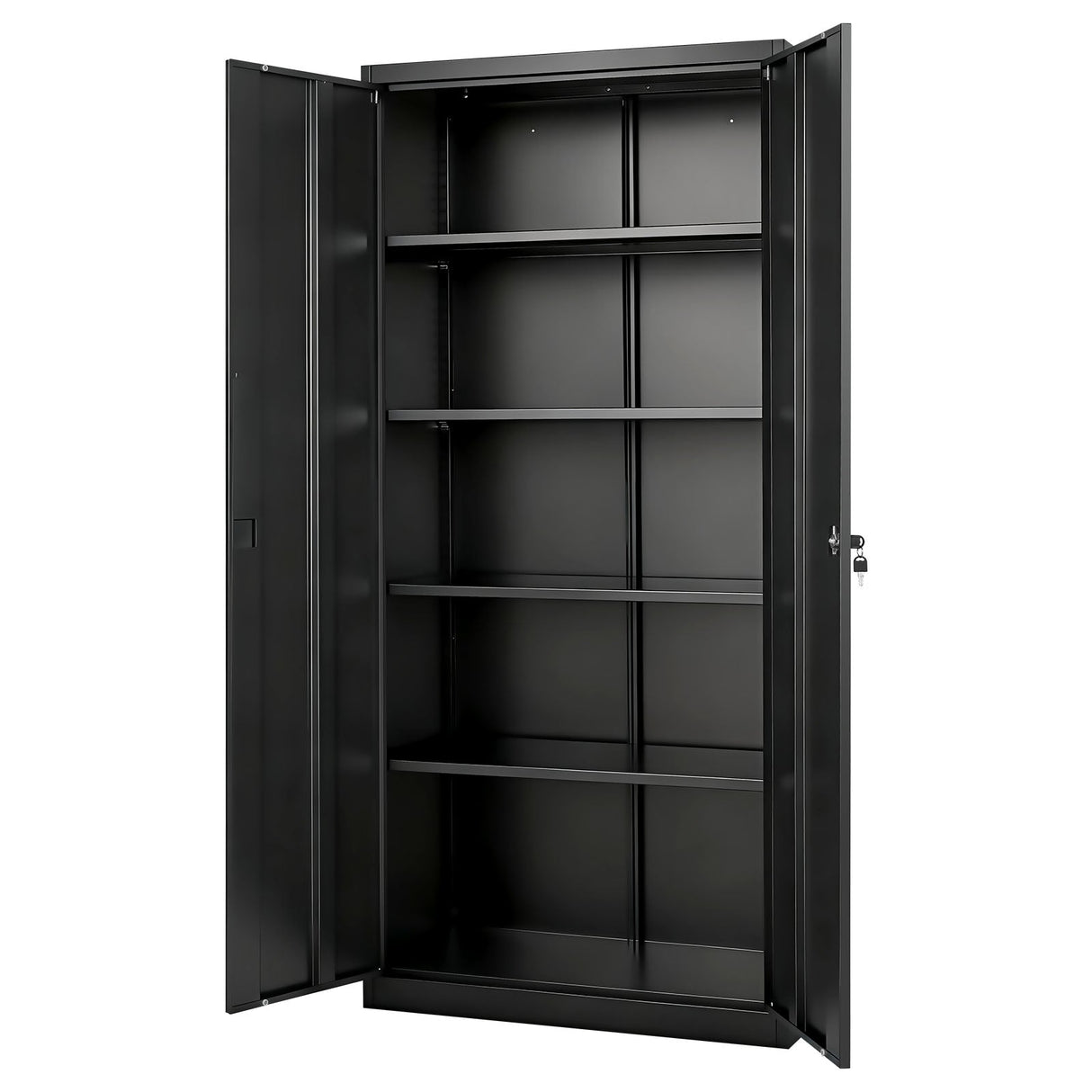 Metal Storage Cabinet, 68.9 in Lockable Steel Garage Cabinet