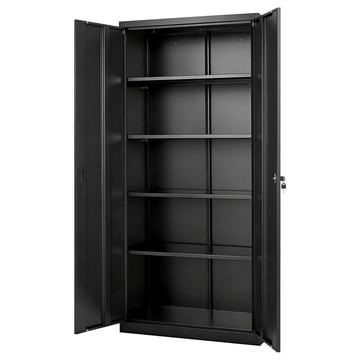 Metal Storage Cabinet, 68.9 in Lockable Steel Garage Cabinet