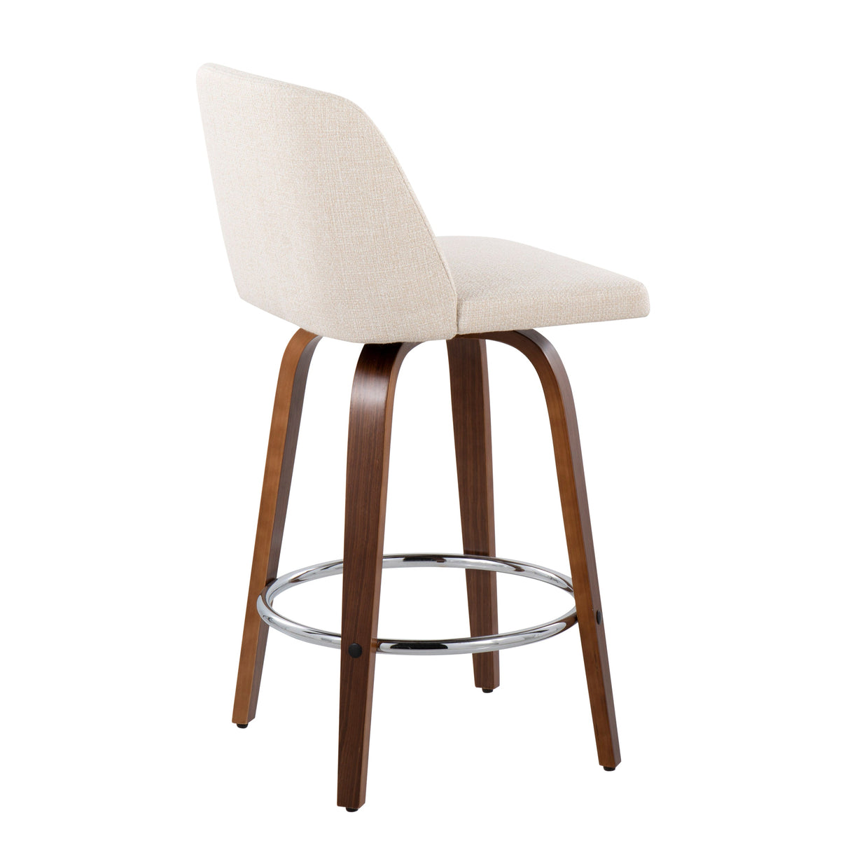 Mid-Century Modern Fixed-Height Counter Stool