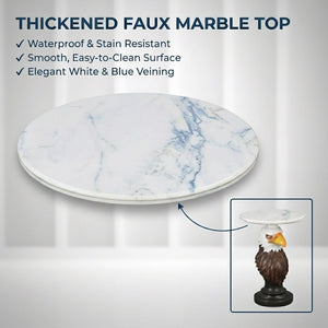Eagle Head Accent Table Animal Statue End Tables Livingroom