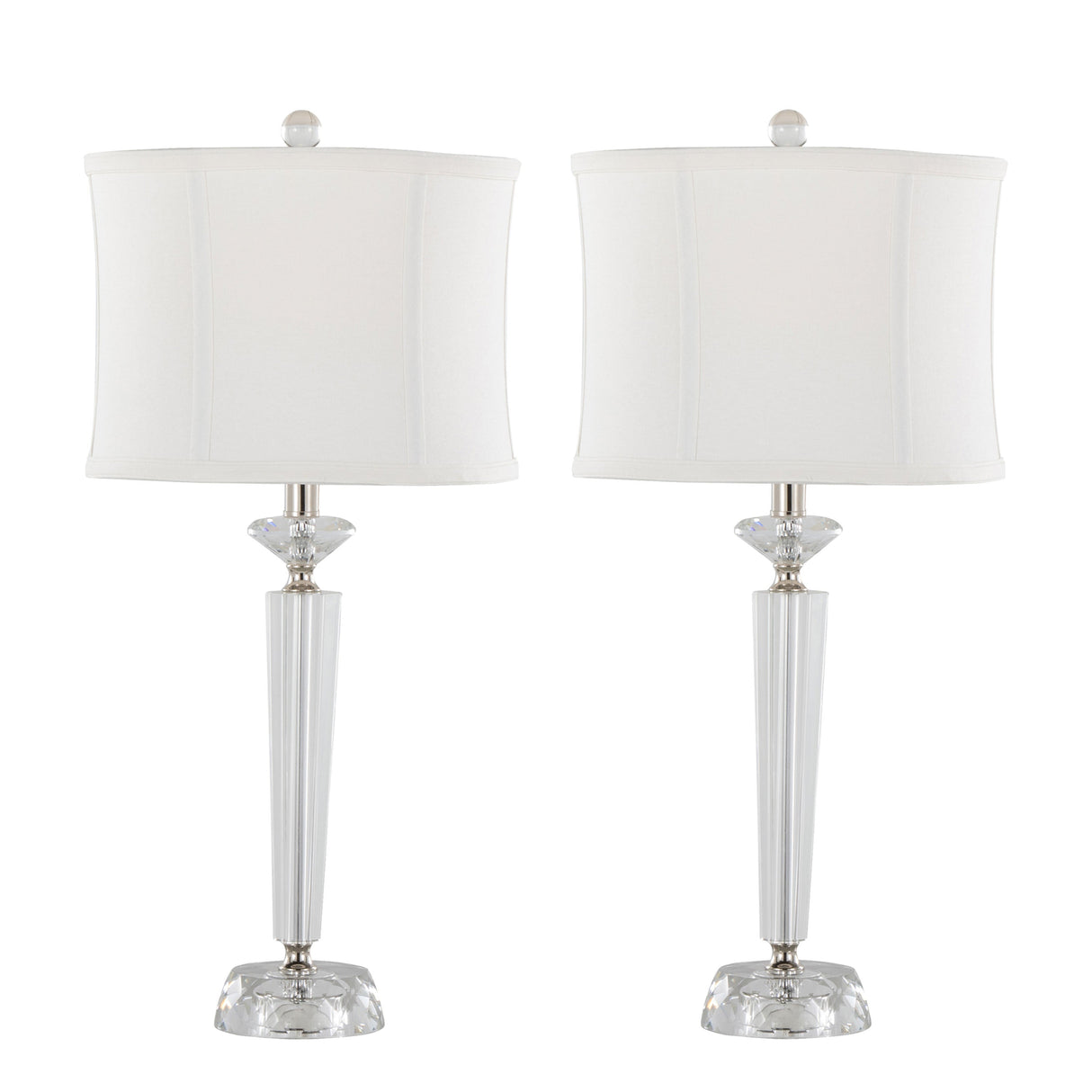 Diamond Torch 25.75' Contemporary Crystal Table Lamp Set of 2