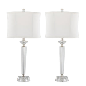Diamond Torch 25.75' Contemporary Crystal Table Lamp Set of 2