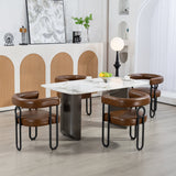 House hold contemporary designed upholstered accent/dining chair/barrel side chairs set of 2