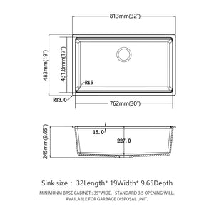Quartz Kitchen Sink, Granite Composite Workstation Undermount