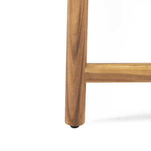 Cambria Rustic 3-Seater Bench with Teak Finish Acacia Wood