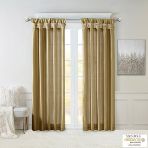 Twist Tab Lined Window Curtain Panel Bronze 50x84'