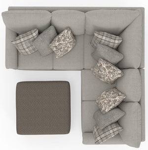 Livingston - Sectional With Comfort Coil Seating, 40" Cocktail Ottoman And Accent Pillows Included