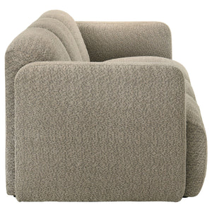 Dorset 2-piece Upholstered Round Track Arm Sofa Set Brown