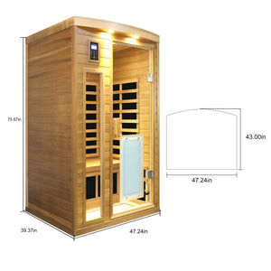 Low EMF Two Person Far Infrared Sauna
