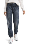 Women's Miramar Faux Jeans Knit Joggers - Medium
