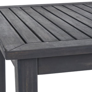 Outdoor Minimalist Acacia Wood Rectangle Bar Table