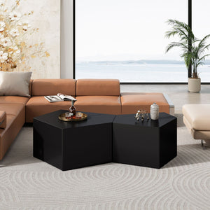 Irregular Pentagon Nesting Coffee Table Set