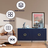 Modern Lacquered 4 Door Wooden Cabinet