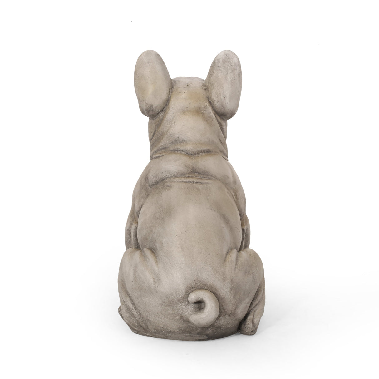 Dog Garden Sculpture, Outdoor French Bulldog Garden Statue, Gray