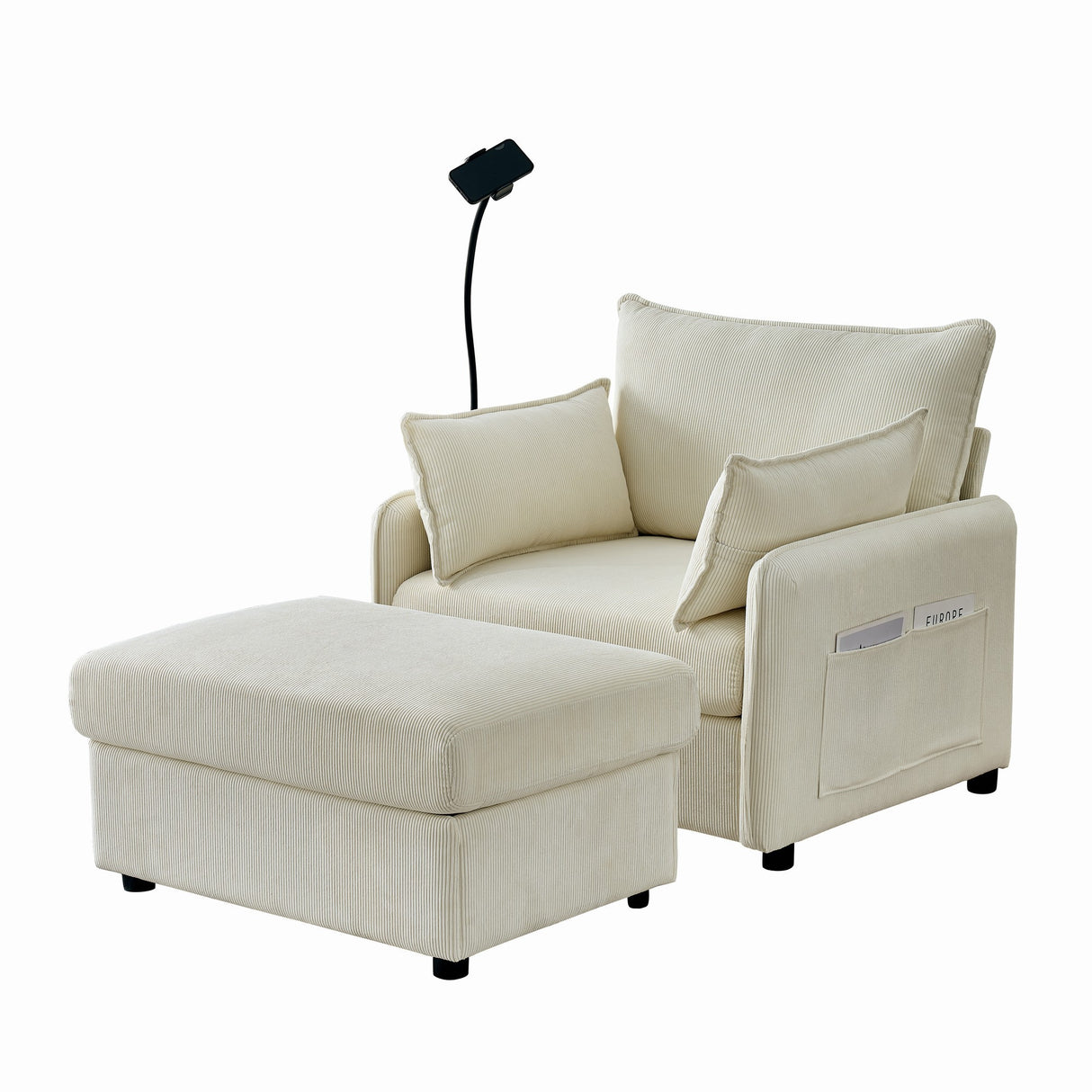 Oversized-Chaise-Lounge-Chair-with-Ottoman-and-Storage,-Comfy-Corduroy-Upholstered-Deep-Seat-in-Beige-Sofas-&-Sectionals