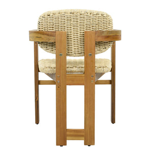 Outdoor Accent Armchairs For Patio (Set of 2) - Natural / Teak