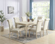 7-piece-Dining-Set,-Turned-Leg-Dining-Table-with-6-Tufted-Chairs-Kitchen-&-Dining-Furniture-Sets