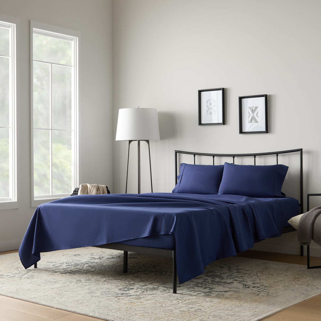 Weekender 90gsm Microfiber Sheet Set, Twin XL, Blue