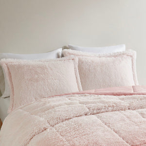 Twin/Twin XL Ombre Shaggy Long Fur Comforter Mini Set