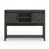 Farmhouse Entryway Table With Sliding Barn Door