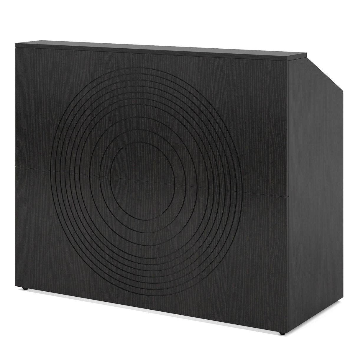 Modern Reception Desk with Cable Grommet & Privacy Panels