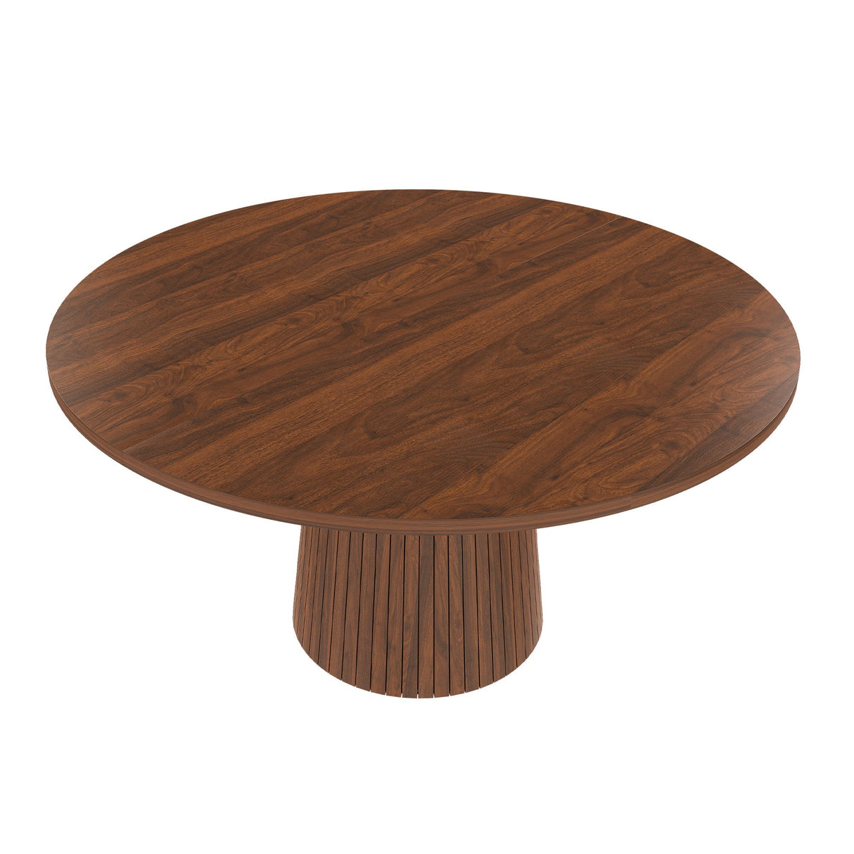 47 Inch Round MDF Dining Table for 4, Modern Farmhouse Style