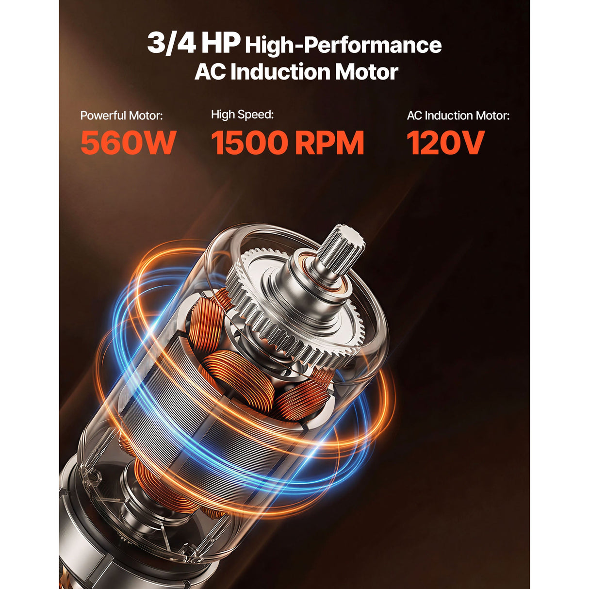 Food Waste Garbage Disposal with 3/4HP Motor and Continuous Feed
