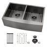 Double Bowl Farmhouse Sink / Stainless Steel Apron Front