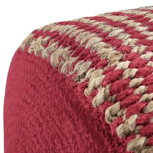 Larissa - Handcrafted Round Braided Pouf