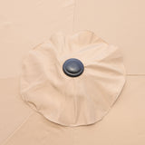 15x9ft Large Double-Sided Rectangular Outdoor Twin Patio Market Umbrella with Light and Base - Taupe