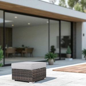 Stylish Outdoor Ottoman With Cushion For Comfort