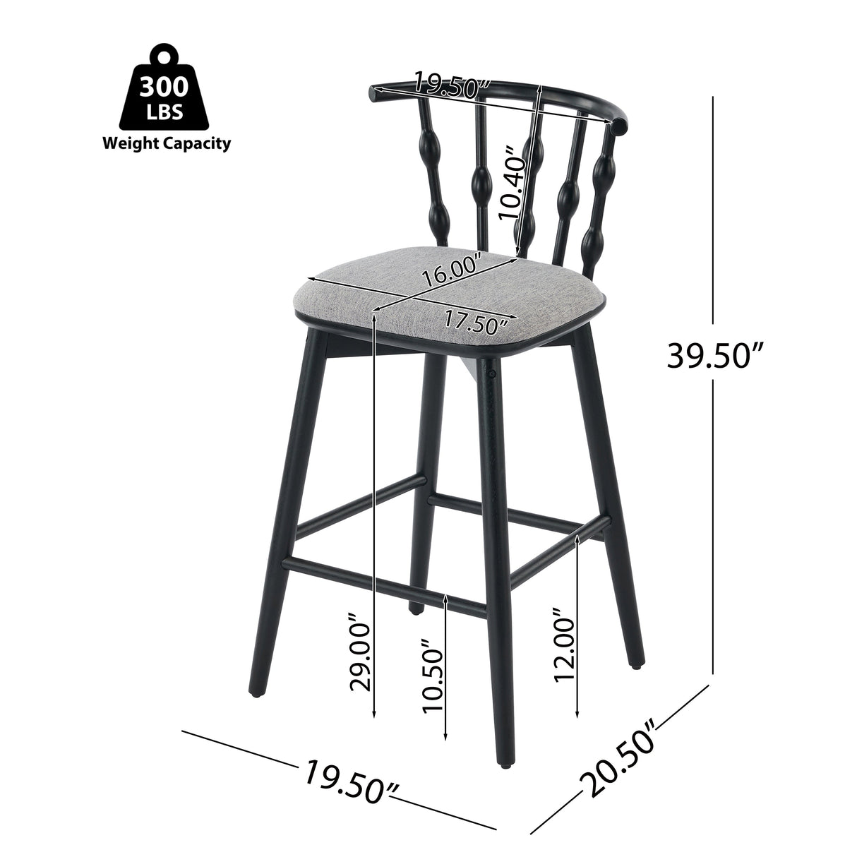 Doria Indoor Wooden Barstool