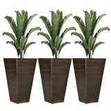 Outsunny 28" Tall Outdoor Planters, Set of 3 Large Taper Planters