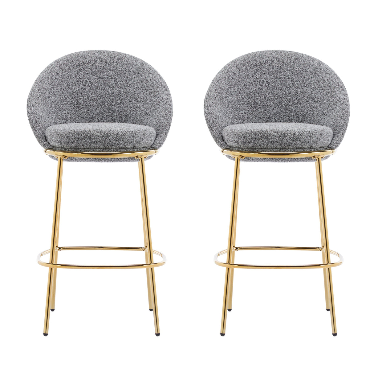 Celano Indoor Metal Upholstered Barstool - Set of 2